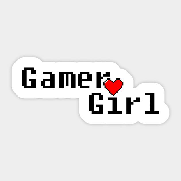 Gamer girl pixel heart Sticker by Playfulfoodie